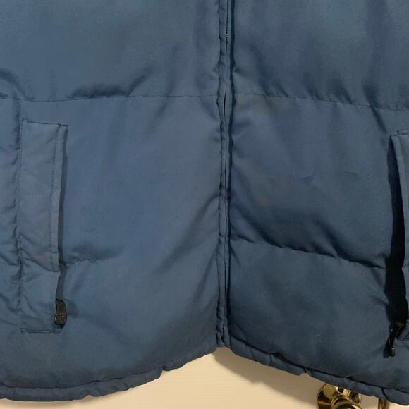 CAT Caterpillar Workwear Men’s Navy Blue Polyester Full Zip Puffer Vest Size XL - Picture 5 of 7